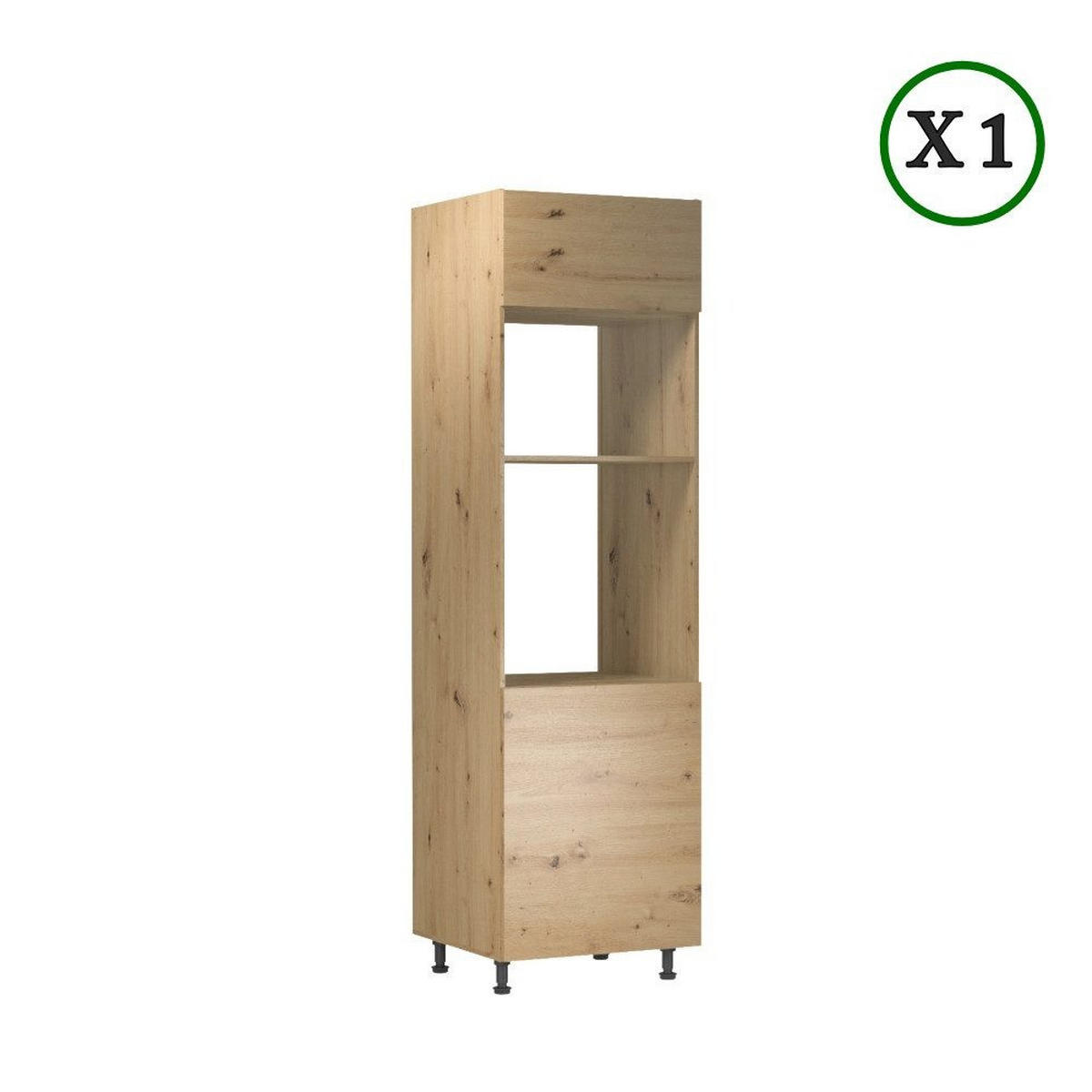 KÜCHENZEILE 360 cm - Langen K72-M360 in Artisan Eiche - Schwarz/Eiche Artisan, Holz/Metall (360/248/58cm)