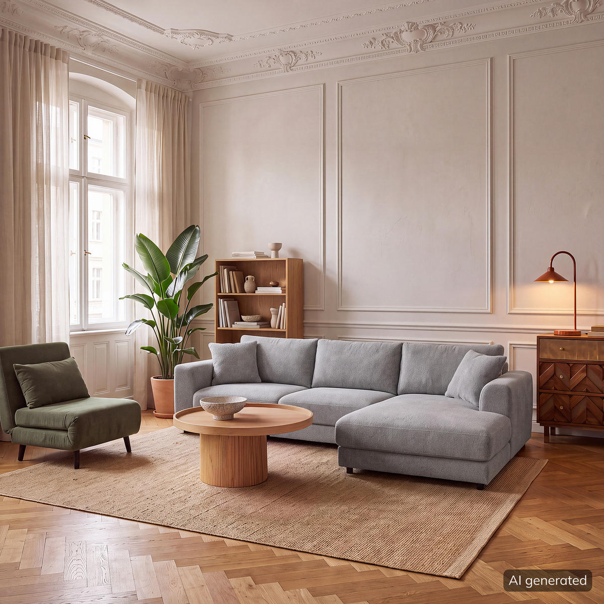 ECKSOFA mit Longchair - Schwarz/Grau, Holz/Kunststoff (286/183cm) - home24