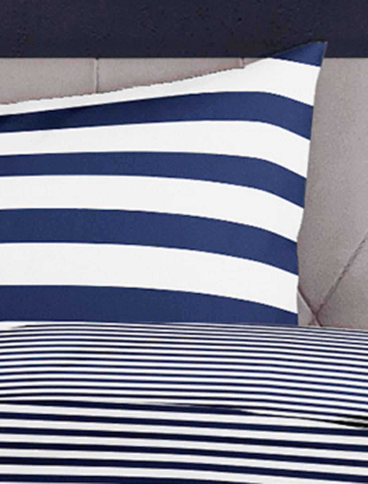BETTWÄSCHE Mako-Satin 3121 - Blau, Textil (155/220cm) - Bierbaum