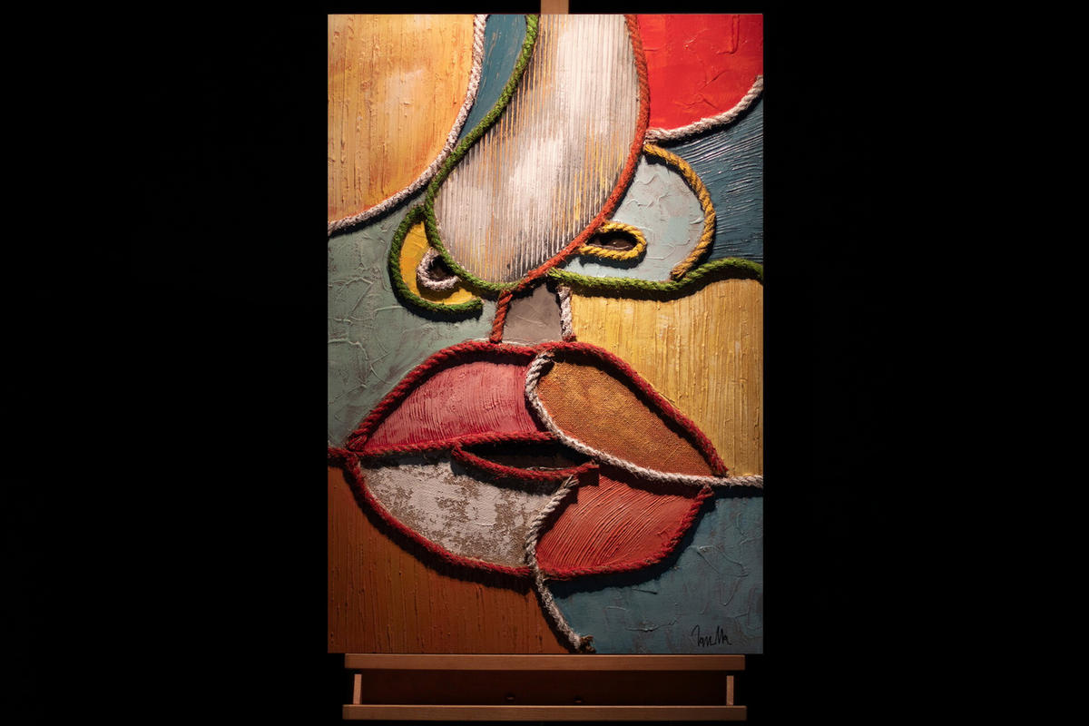 ACRYLBILD HANDGEMALT 60/90 cm - Multicolor, Holz/Textil (60/90cm) - KUNSTLOFT