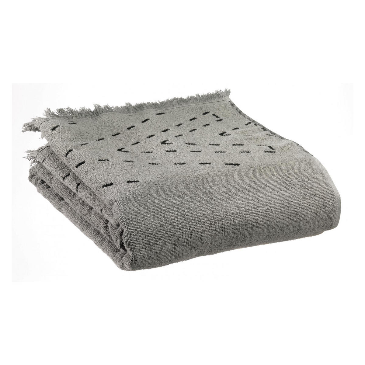 BADETUCH Julia grau 90 x 150 cm - Grau, Textil (90/150cm) - Vivaraise