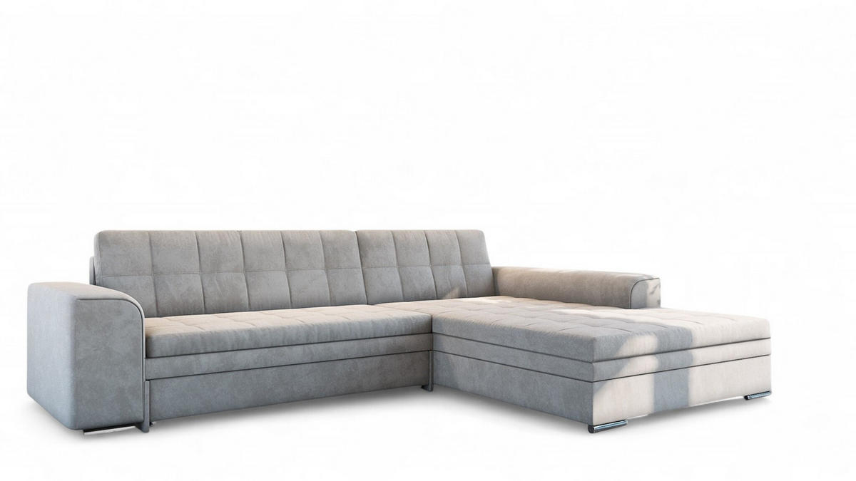 ECKSOFA Lusaka Mit Schlaffunktion - Beige, Holzwerkstoff/Textil (198/292cm) - Fun Möbel