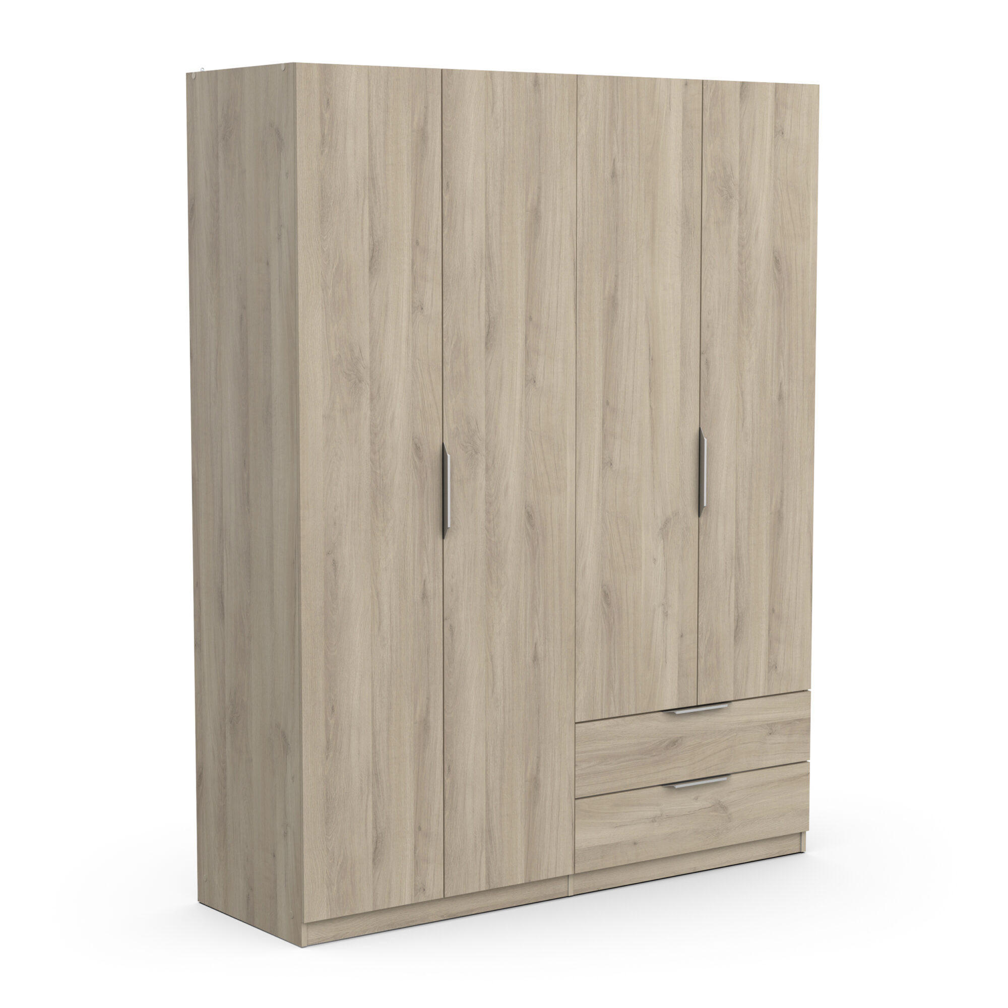 SCHRANK, 4 Türen - GHOST - Eiche - 157,3 x 51,1 x 203 cm - Beige, Holz (51.1/203/157.3cm) - Demeyere