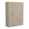 SCHRANK, 4 Türen - GHOST - Eiche - 157,3 x 51,1 x 203 cm - Beige, Holz (51.1/203/157.3cm) - Demeyere