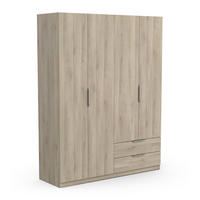 SCHRANK, 4 Türen - GHOST - Eiche - 157,3 x 51,1 x 203 cm - Beige, Holz (51.1/203/157.3cm) - Demeyere