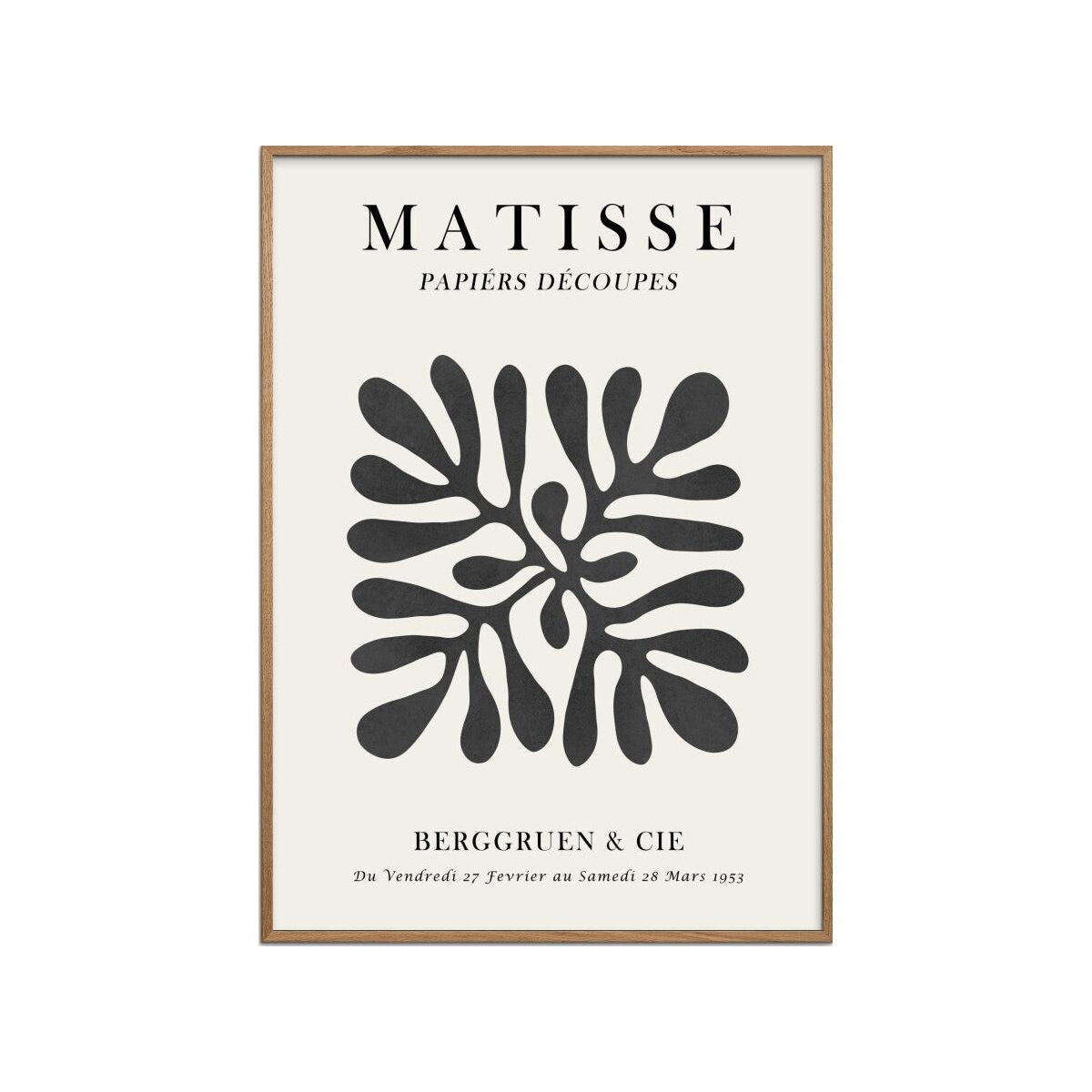 POSTER mit Rahmen Vitor Costa - Matisse floral Poster 1 - Eichefarben/Schwarz, Holz/Papier (30/40cm) - Poster&Frame