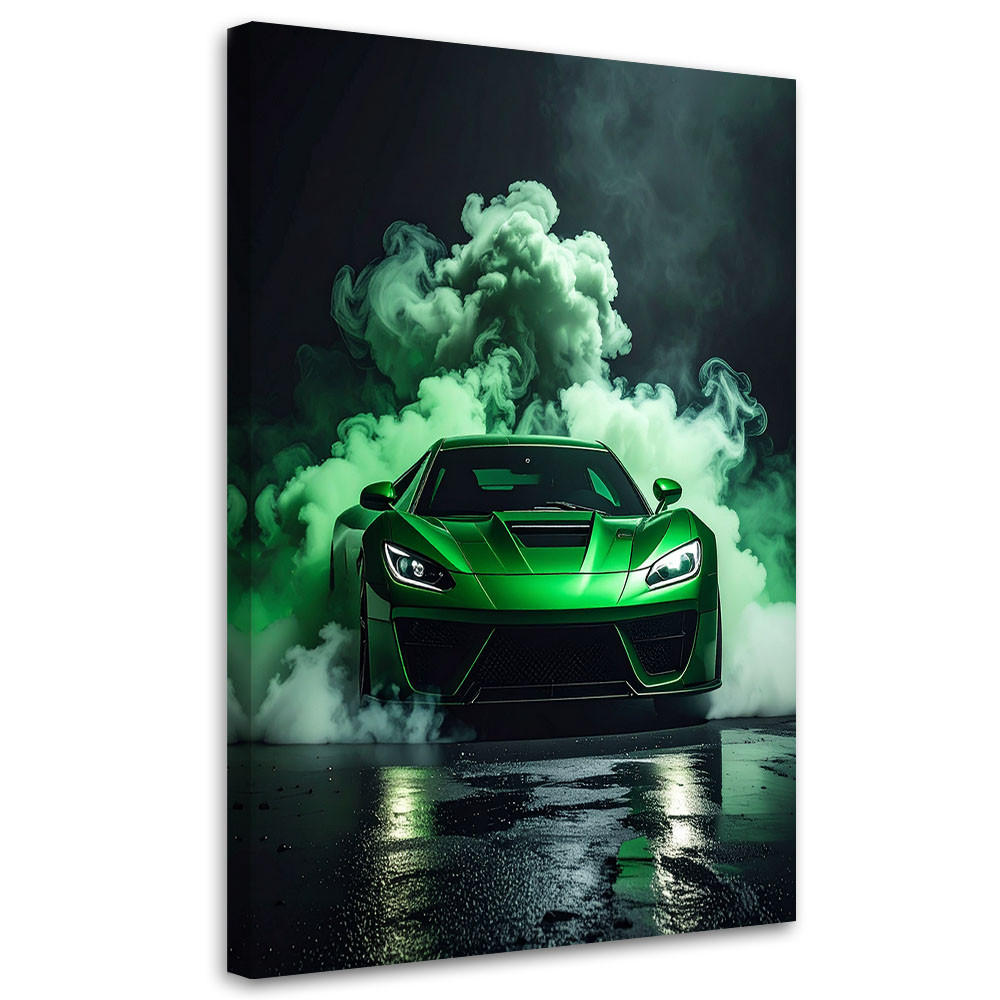 LEINWANDBILD Kraftfahrzeuge 30x45cm - Grün, Textil (30/45cm) - Feeby