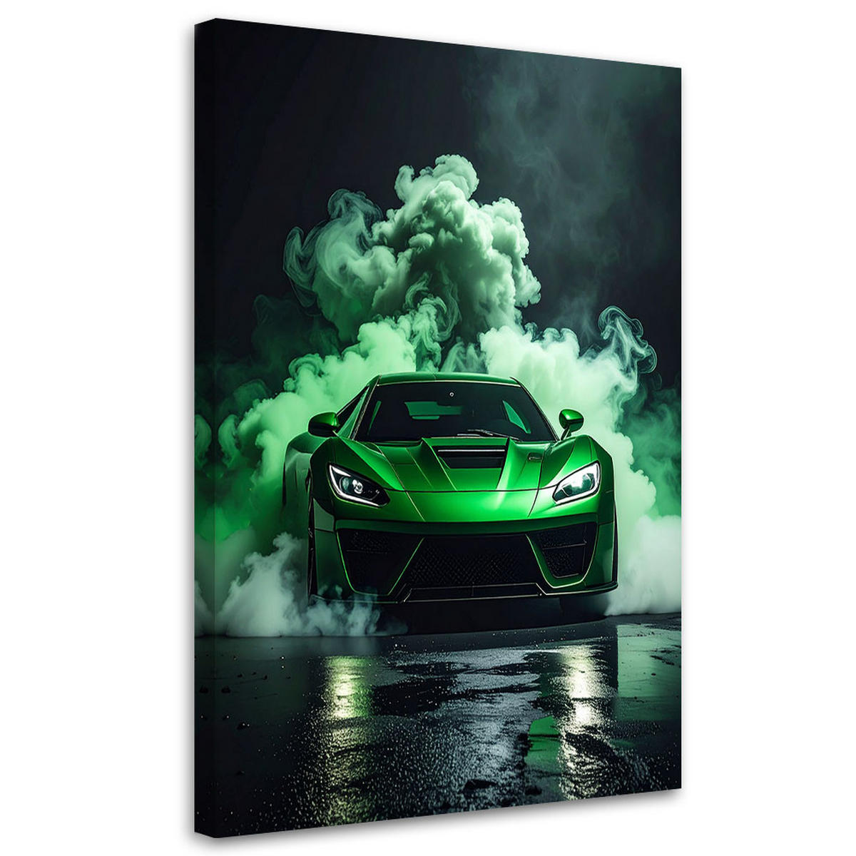 LEINWANDBILD Kraftfahrzeuge 60x90cm - Grün, Textil (60/90cm) - Feeby