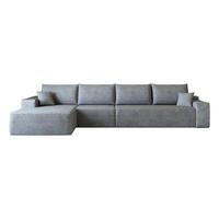 ECKSOFA 340/175/83 cm Grau mit L-förmiger Chaiselongue, Linke Seite - Grau, Textil (340/175cm) - Oxeza
