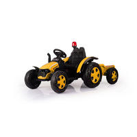 TRAKTOR 12V Gelb - Gelb, Kunststoff (69/71/152cm) - COSTWAY