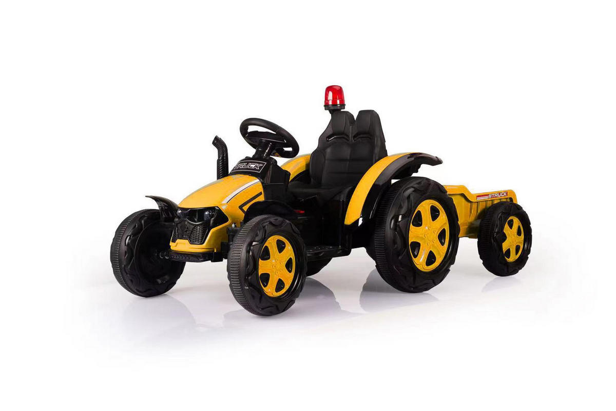 TRAKTOR 12V Gelb - Gelb, Kunststoff (69/71/152cm) - COSTWAY