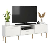 FERNSEHSCHRANK Weiß 39.8/177.2/56.8 cm - Weiß, Holzwerkstoff (177/57/40cm) - DMORA