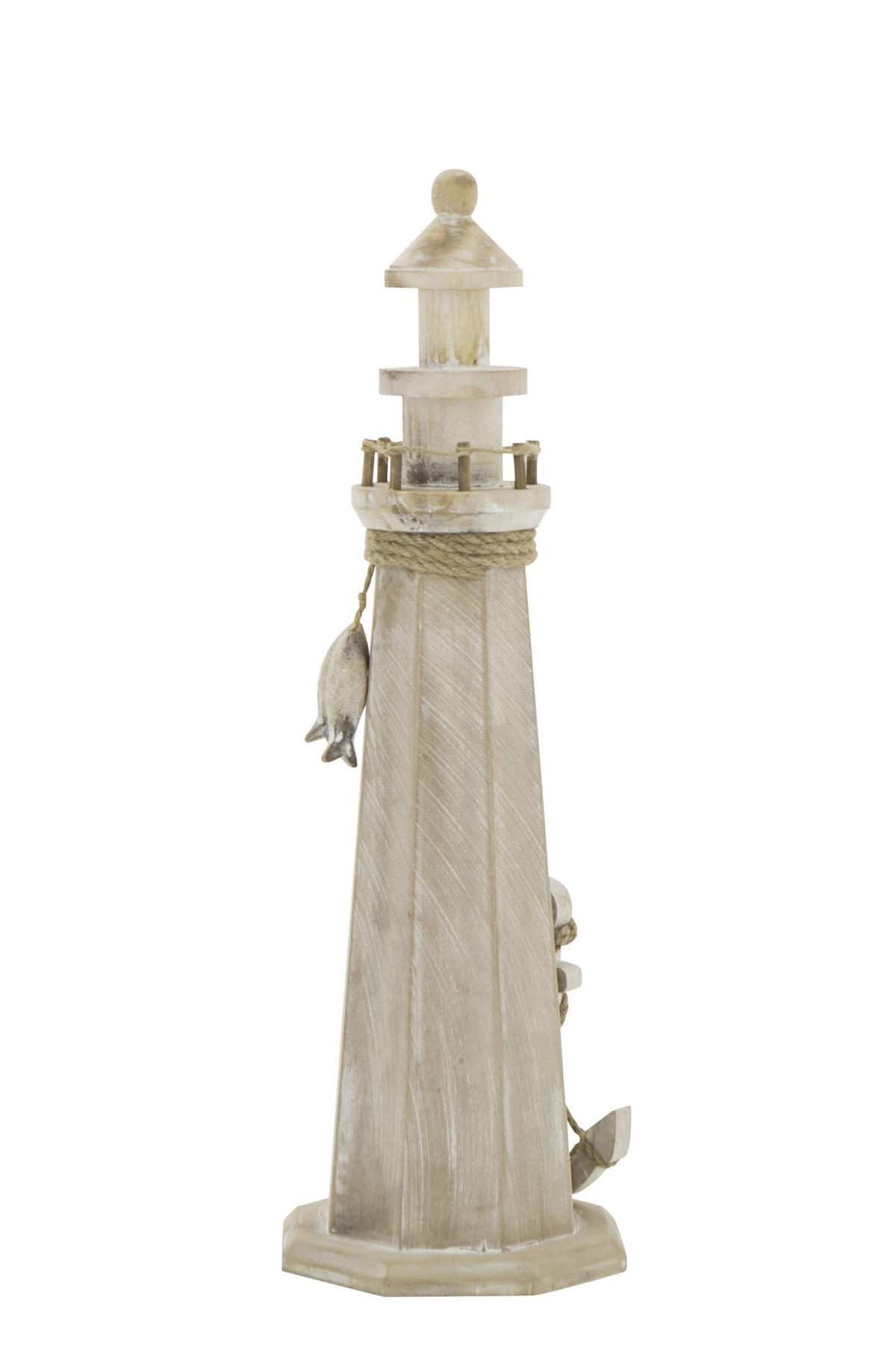 DEKOOBJEKT LEUCHTTURM - Naturfarben, Holz (17.5/53/16.5cm) - J-Line