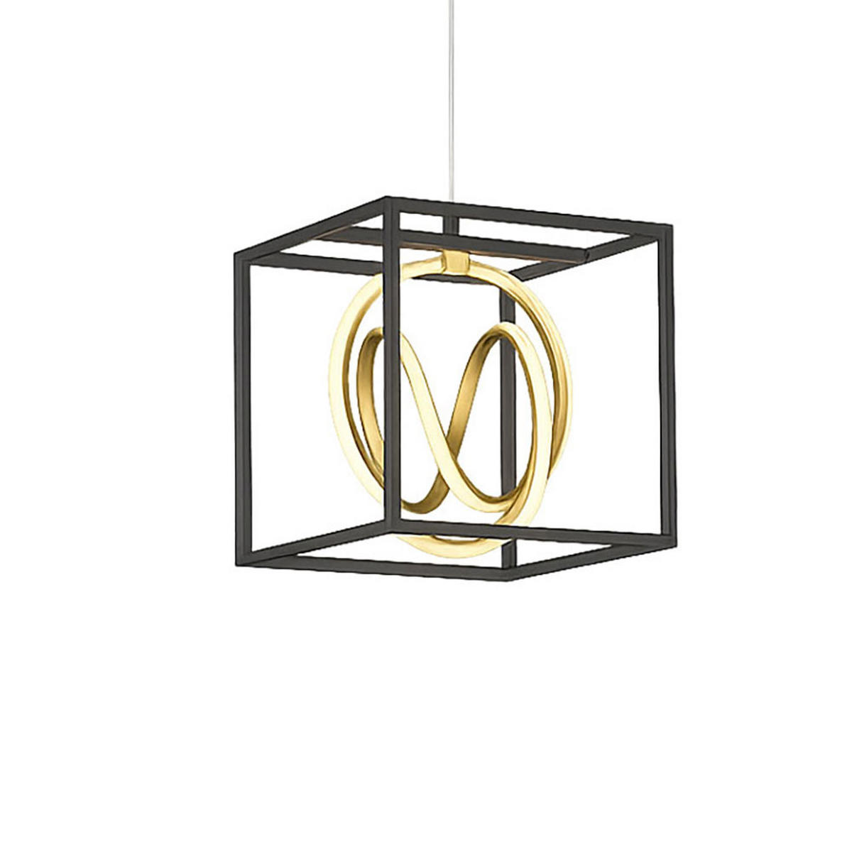 LED HÄNGELAMPE Gisi Schwarz Gold - Schwarz, Metall (25/25/150cm)