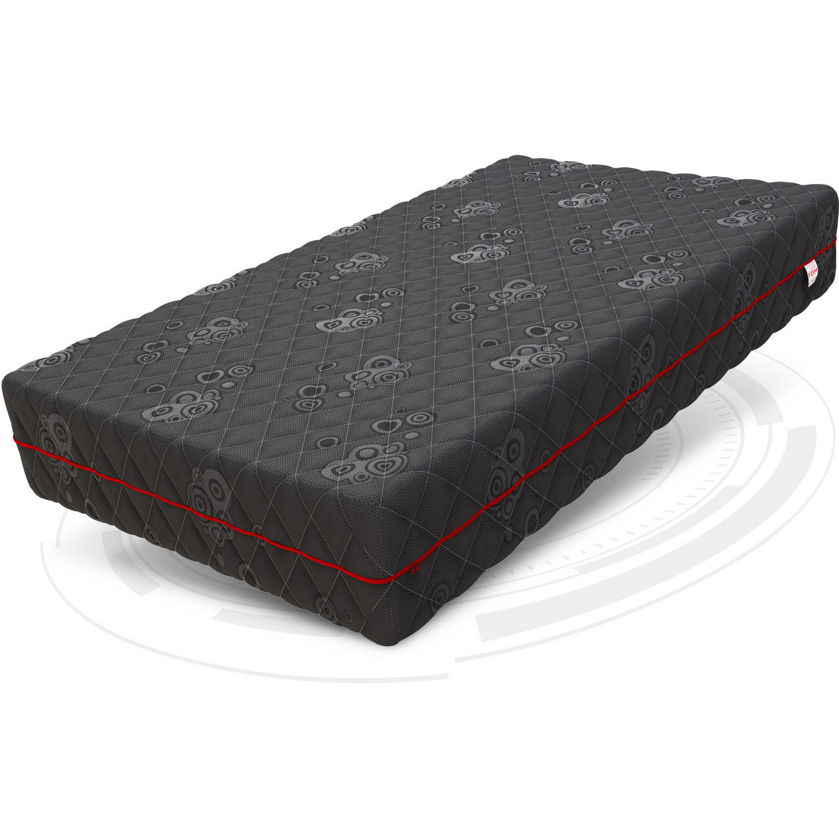 TASCHENFEDERKERNMATRATZE LUNO - Schwarz, Kunststoff/Textil (80/200cm) - FDM