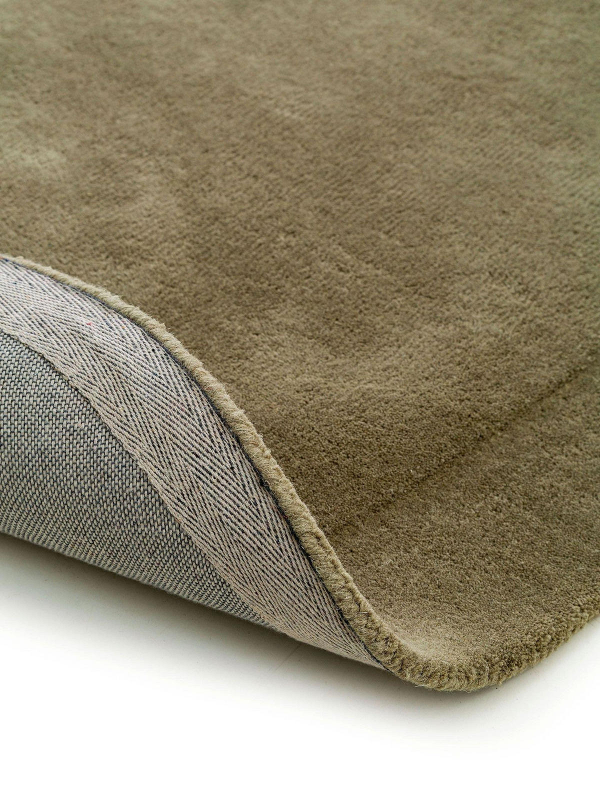 WOLLTEPPICH Shape Hellgrün 80x250 cm - Grün, Naturmaterialien/Textil (80/1cm) - KUNSTLOFT