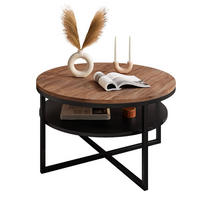 COUCHTISCH CIRI-X mit Regal Eichenholz Sterling - Eichefarben/Schwarz, Holzwerkstoff (70/70/45.6cm) - Lookway