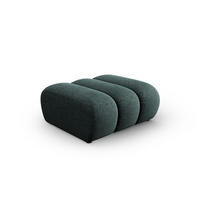 POUF Lupine aus Chenille-Stoff petrol - Petrol, Textil (95/43/92cm) - Micadoni