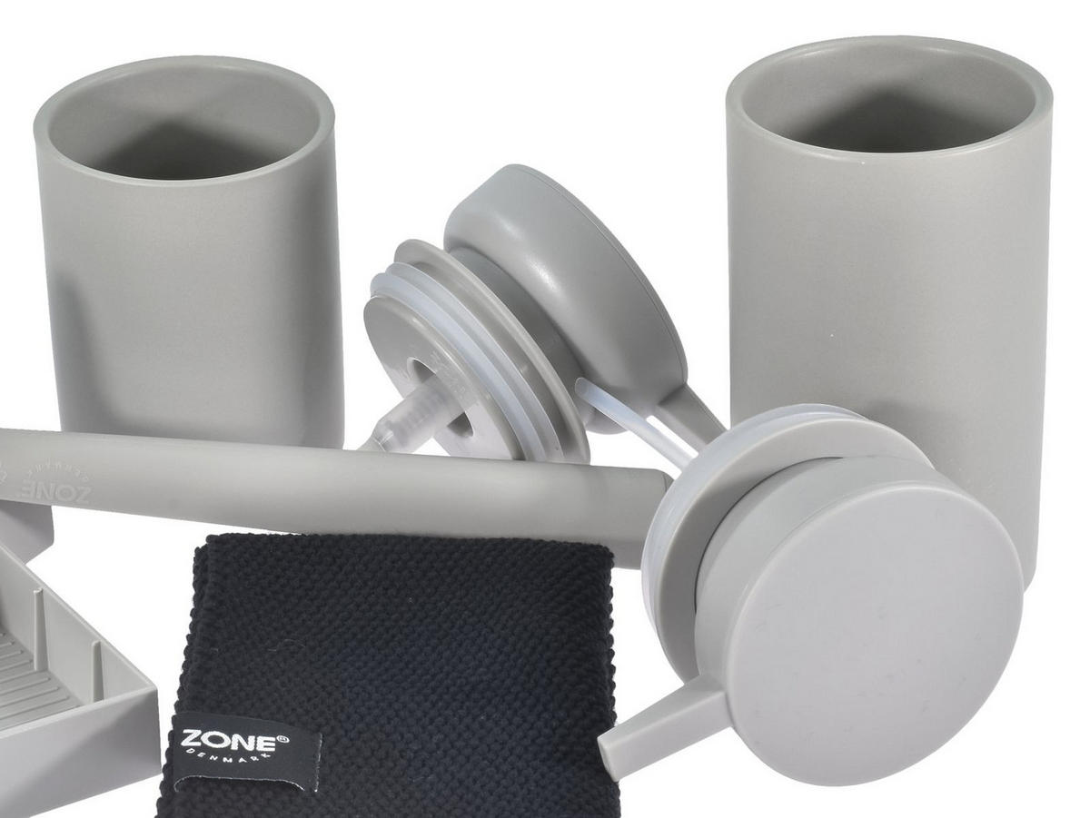 GESCHIRRSPÜLSET Diish grau (5-teilig) - Grau, Metall (12/26/18cm) - Zone Denmark
