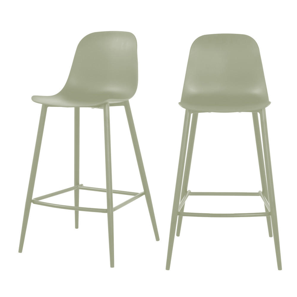 BARHOCKER - Plastik - Grün - 4er-Set - Grün, Kunststoff (48/92/50cm) - Drawer