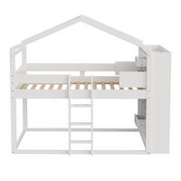 ETAGENBETT Modell Stauraum Weiß - Weiß, Holz (90/200cm) - ComfortXL