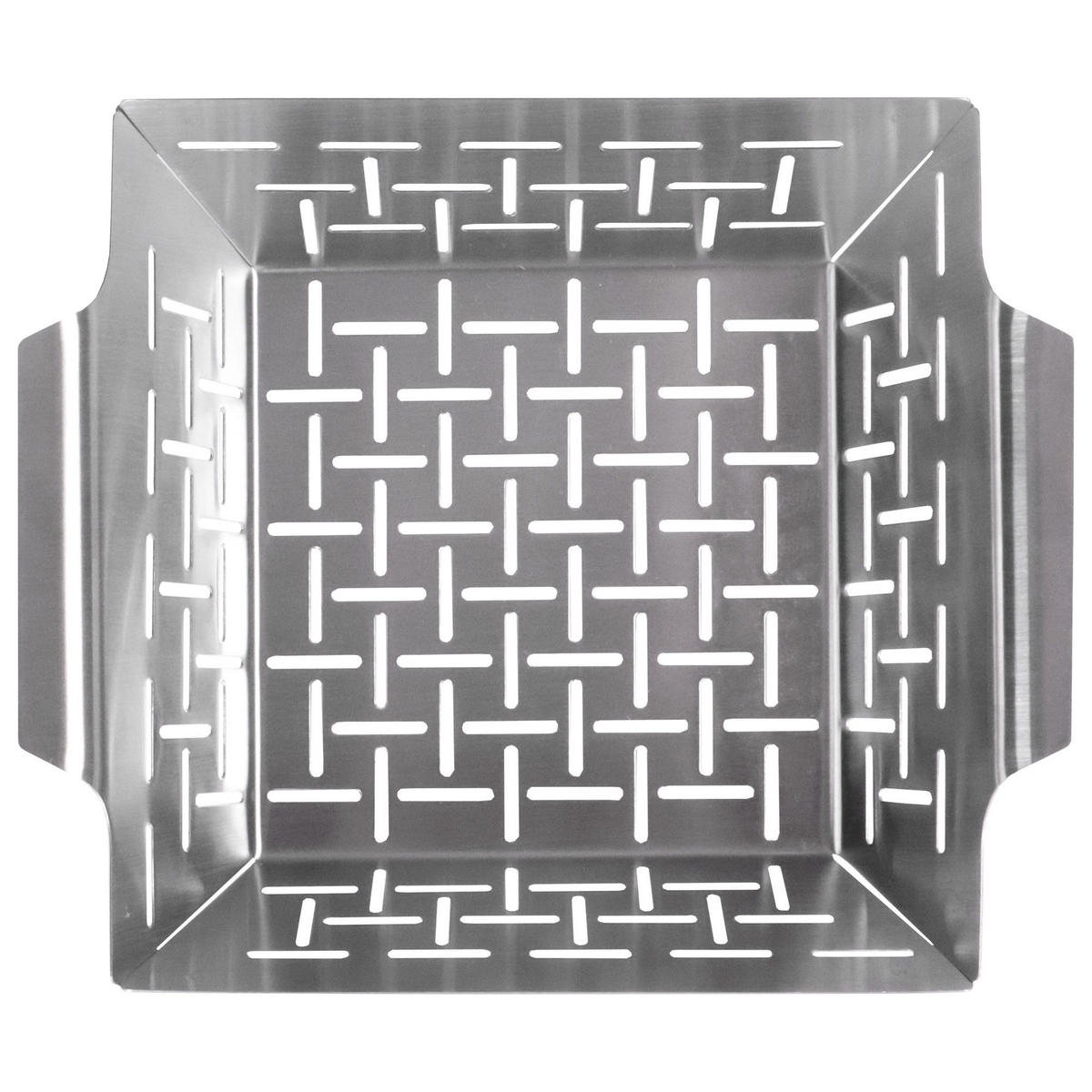 GRILLKORB AUS EDELSTAHL MIT 2 IN 1 BAMBUSBRETT - Edelstahlfarben, Metall (29.6/23.1/10.8cm) - Stoneline