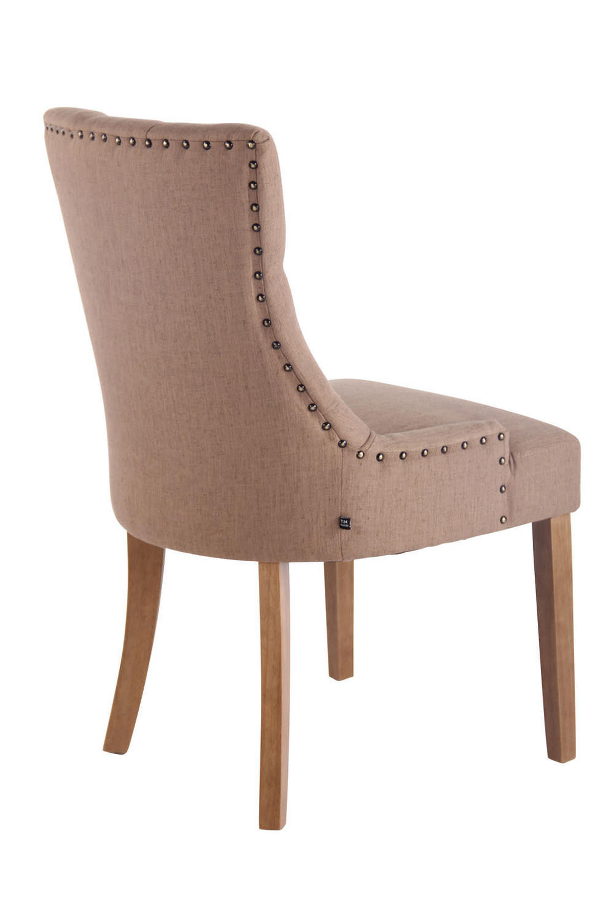 ESSZIMMERSTUHL Aboli Stoff, antik-hell Taupe - Taupe/Hellbraun, Holz/Textil (55/92/58cm) - TPFLiving