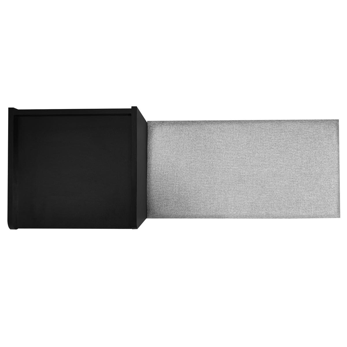 SCHUHBANK in Schwarz mit drei Stauraumtüren für Wohnzimmer und Flur, B100/T34/H69 cm - Schwarz, Holzwerkstoff/Metall (100/68.5/34cm) - STILVORA