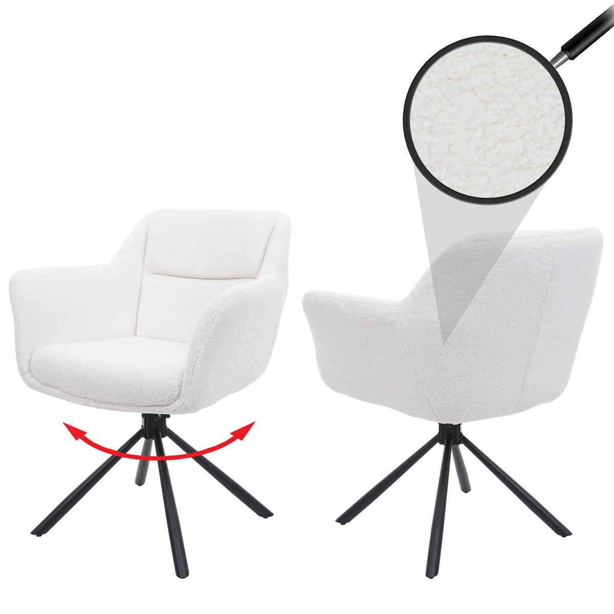 ESSZIMMERSTUHL Weiß - Weiß, Textil (65/83/57cm) - MCW