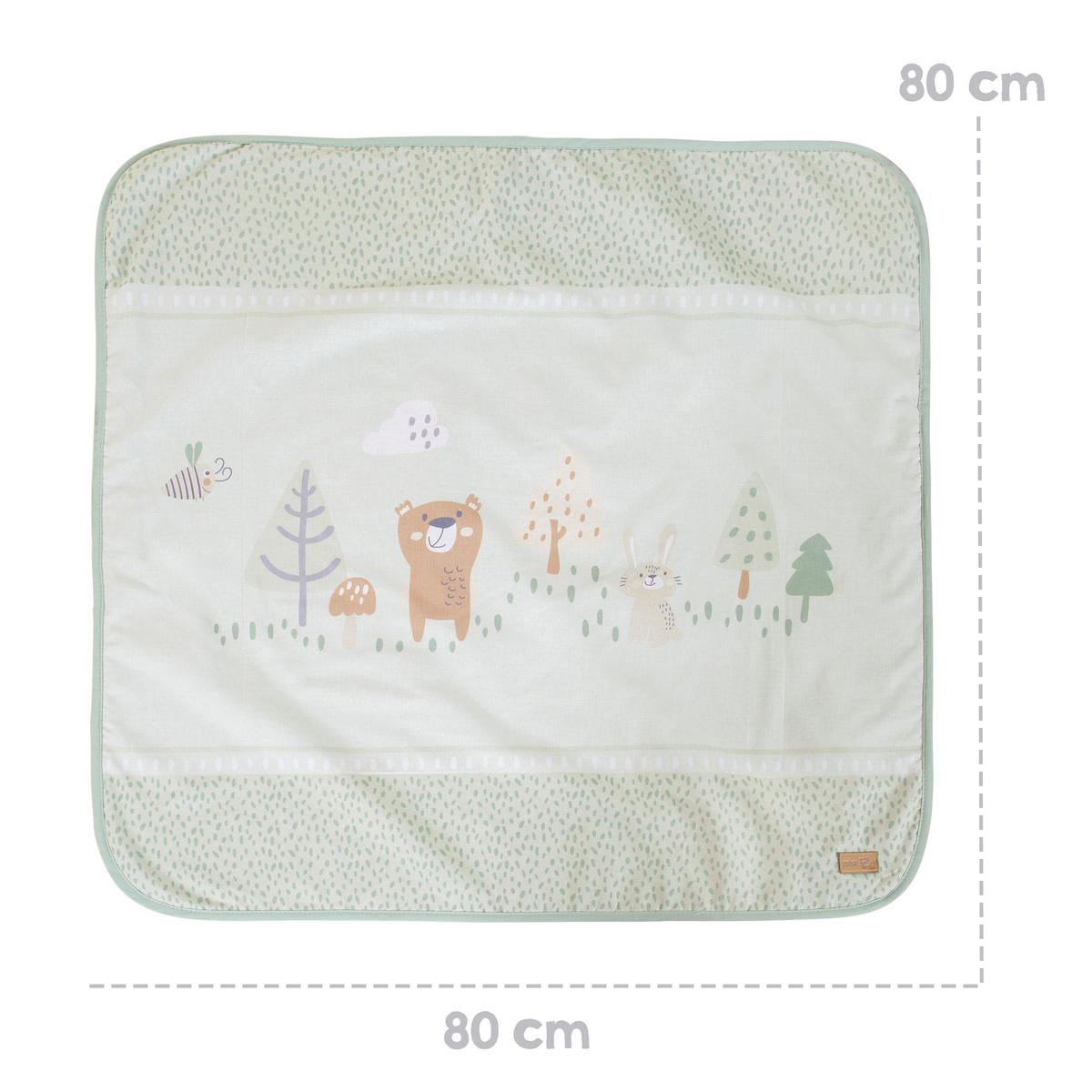 BABYDECKE 80 x 80 cm Woodland Buddies - Grün, Textil (80/80cm) - Roba