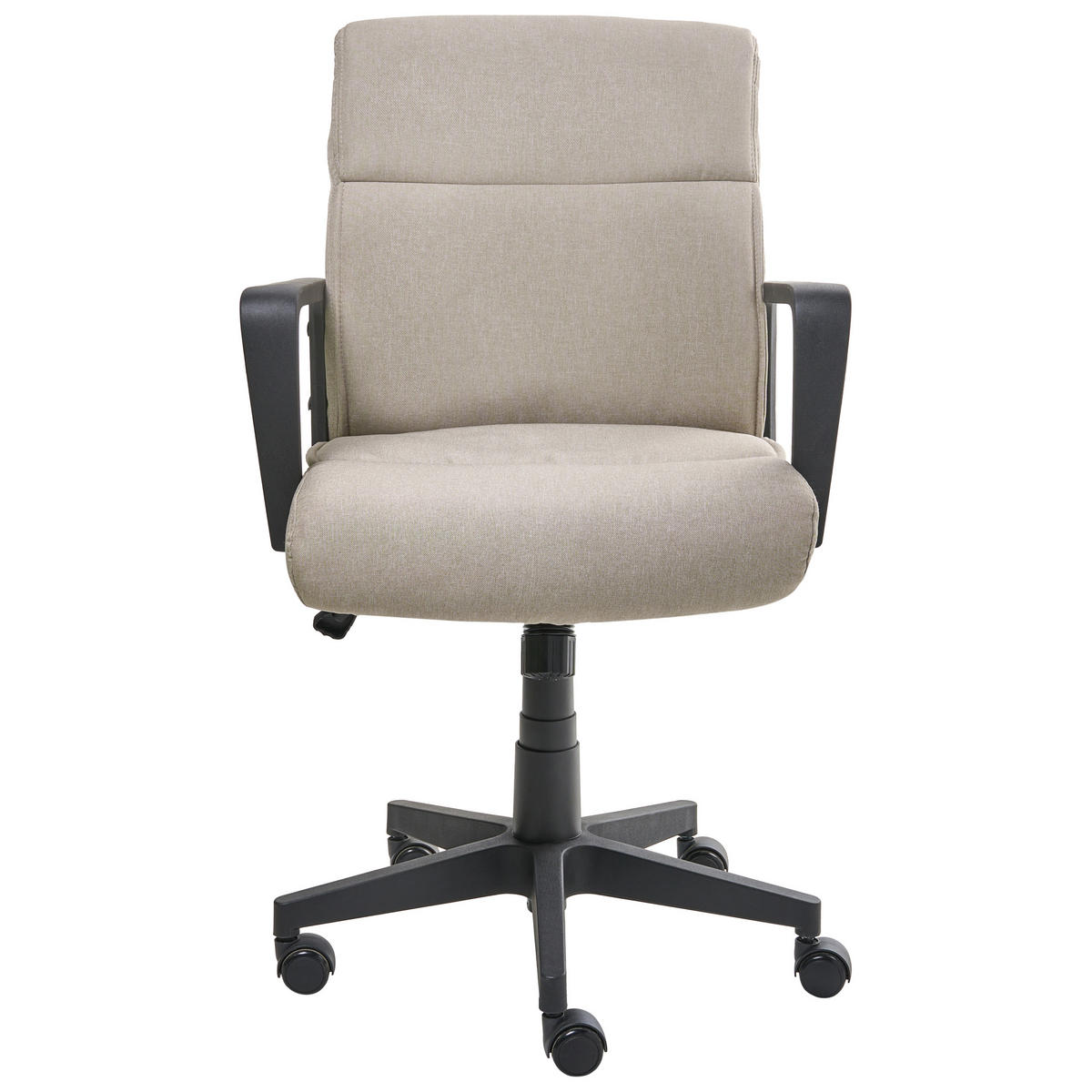 BÜROSTUHL Beige Byron - Beige/Schwarz, Textil (61/93/69cm) - Beliani