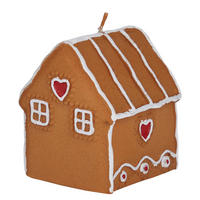 KERZE X-Mas Lebkuchenhaus - Braun, Paraffin (8/7/9cm) - Butlers