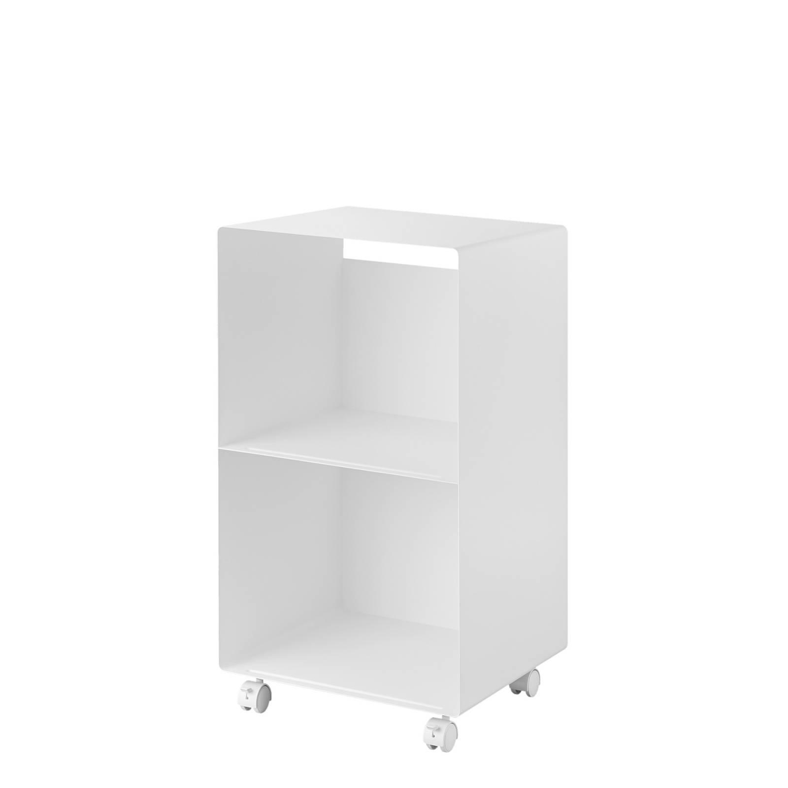 SCHALLPLATTENREGAL Tower weiß 40/73/38 cm - Weiß, Metall (40/74/38cm) - Yamazaki