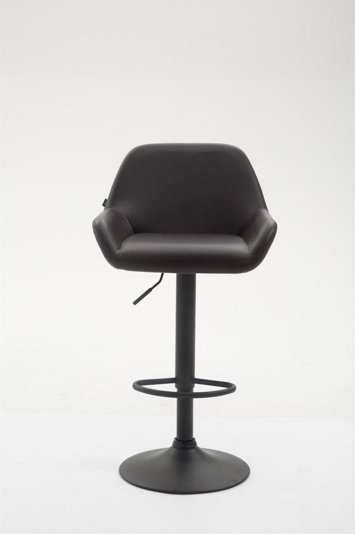 BARHOCKER Lederlook braun - Schwarz/Braun, Textil/Metall (51/89/52cm) - CLP