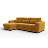 ECKSOFA OLI 4-Sitzer links, safran - Gelb, Holz/Textil (295/172cm) - Courtois Laville
