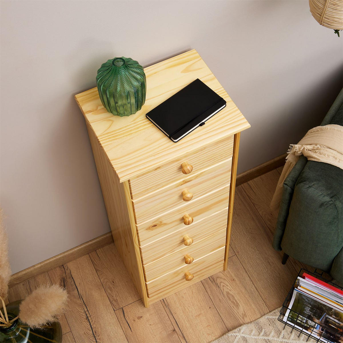 KOMMODE RONDO - Naturfarben, Holz (43/106/35cm) - IDIMEX