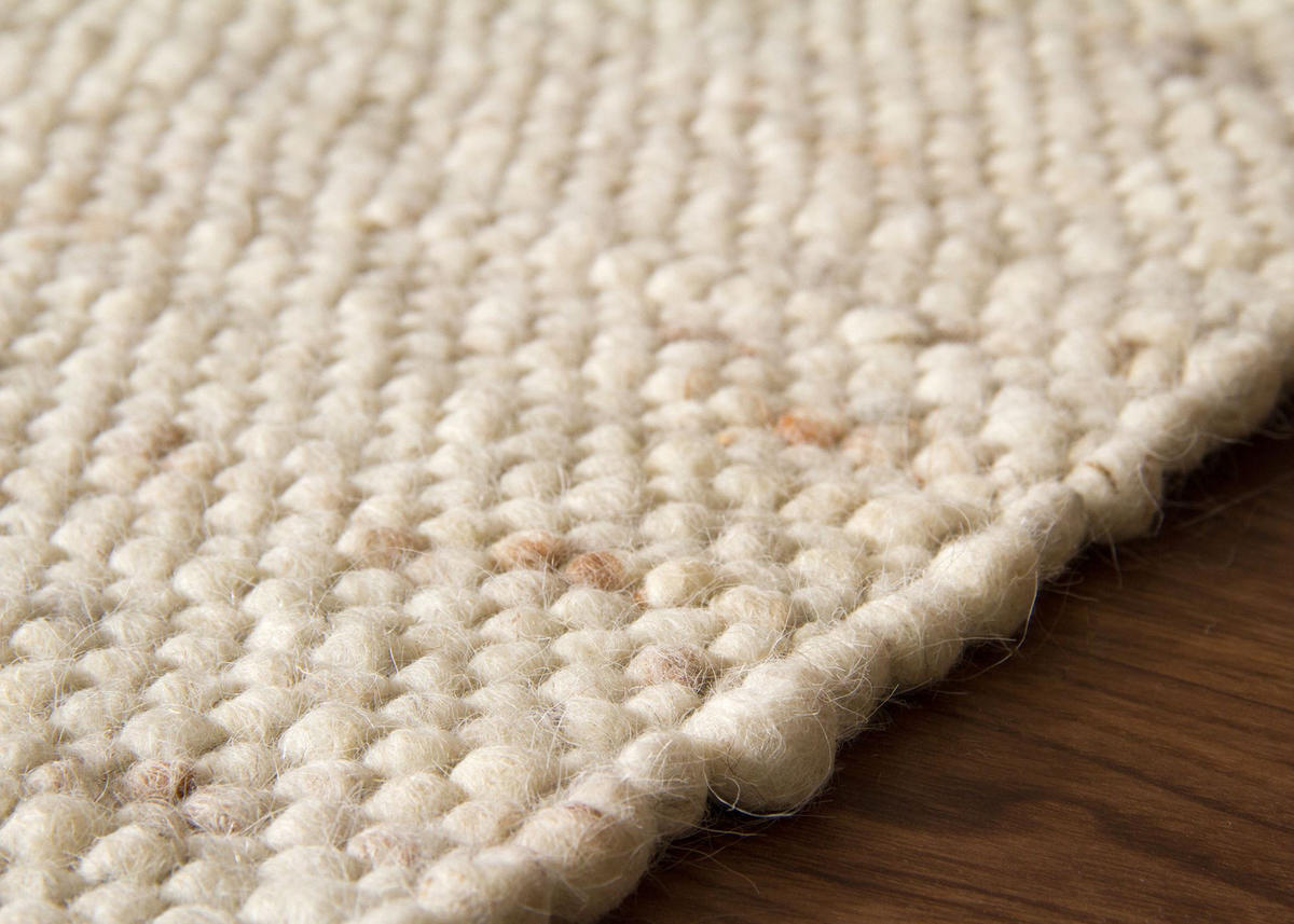 HANDWEBTEPPICH 90/90 cm Gabun - Beige, Naturmaterialien (90/160cm) - Steffensmeier