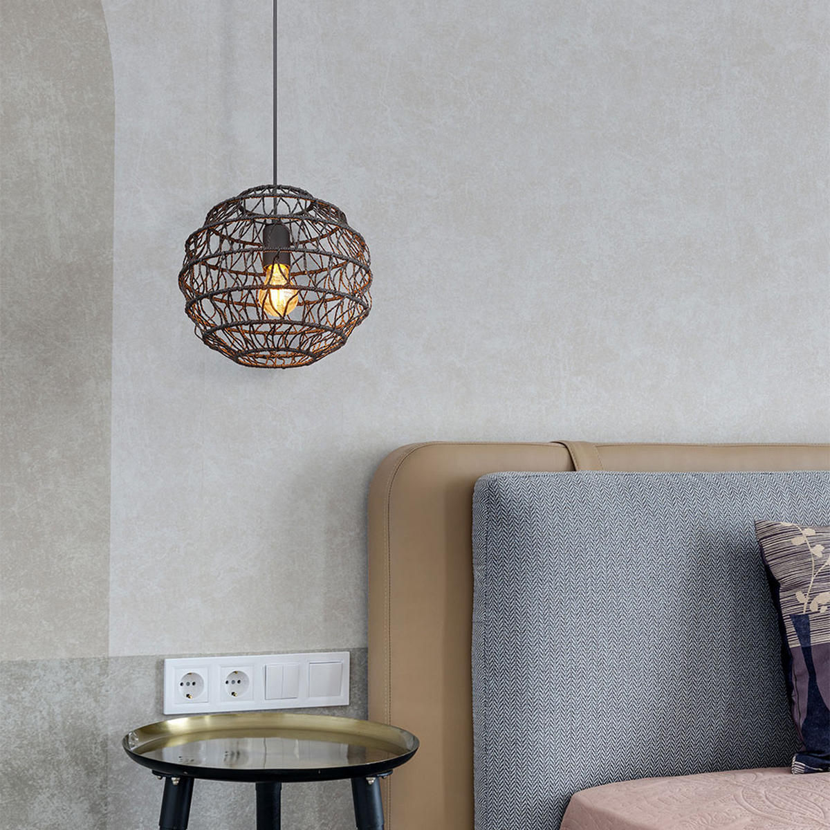 LED HÄNGELEUCHTE Metall Schwarz - Schwarz, Metall (29/29/120cm) - Globo Lighting