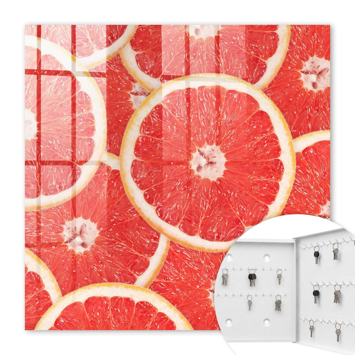 Tulup Schlüsselbox Rot 30x30x5 cm