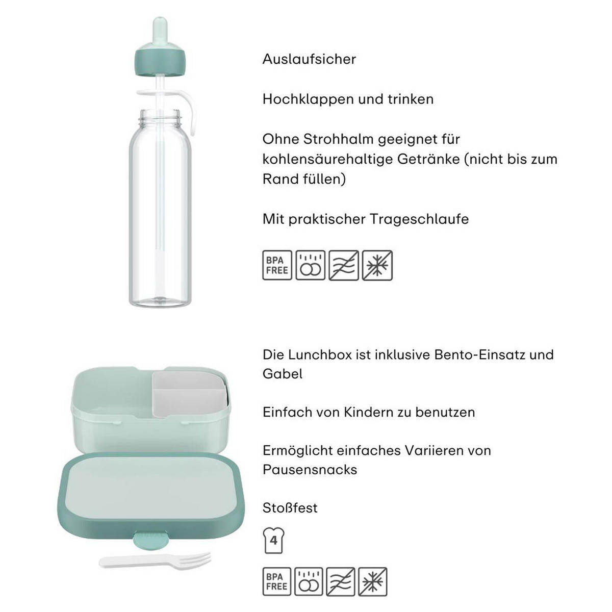LUNCHSET Campus Cool Blue 2er Set - Blau, Kunststoff (1/1/1cm) - Mepal