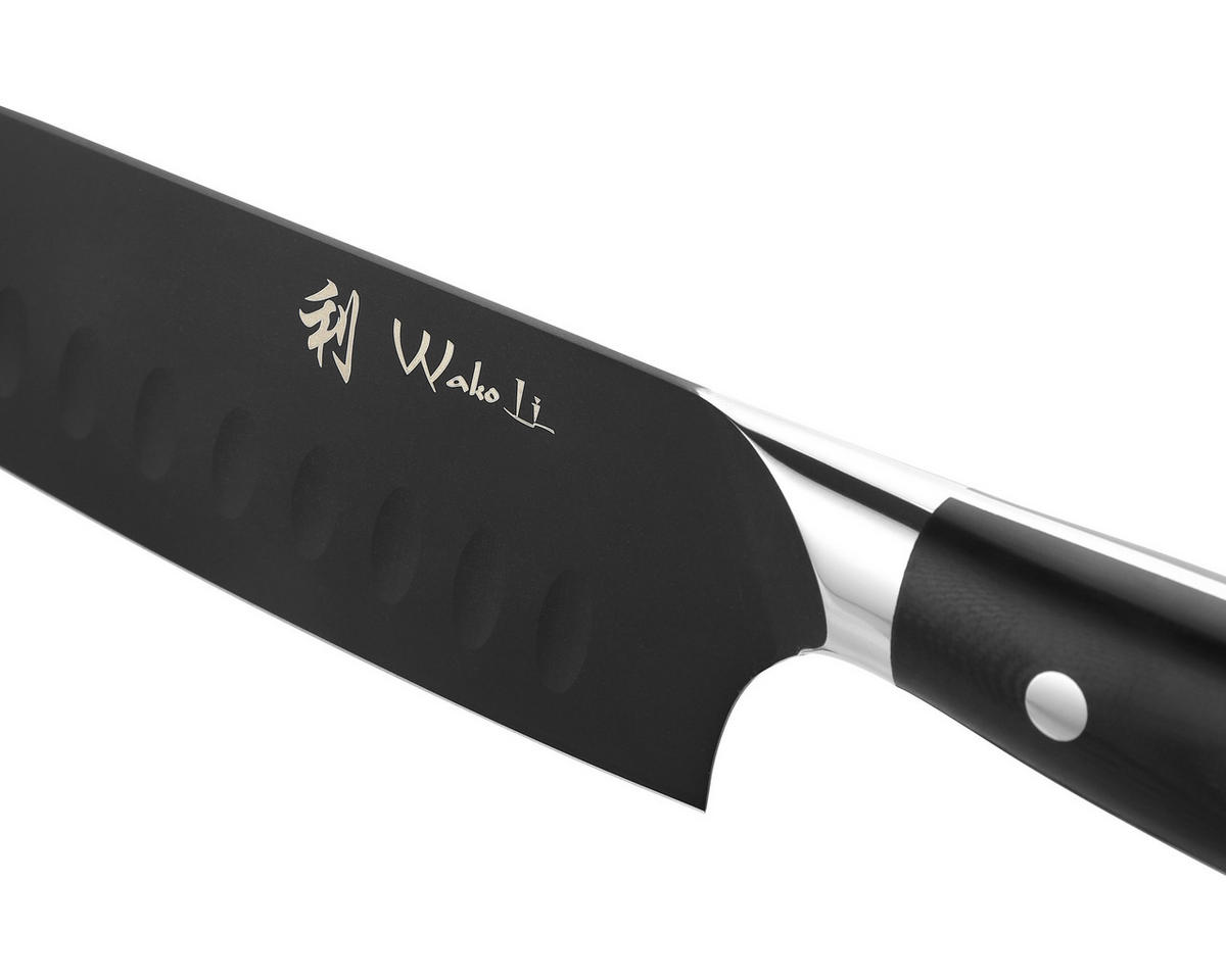 SANTOKUMESSER 18 cm - Schwarz, Metall (31cm) - Wakoli