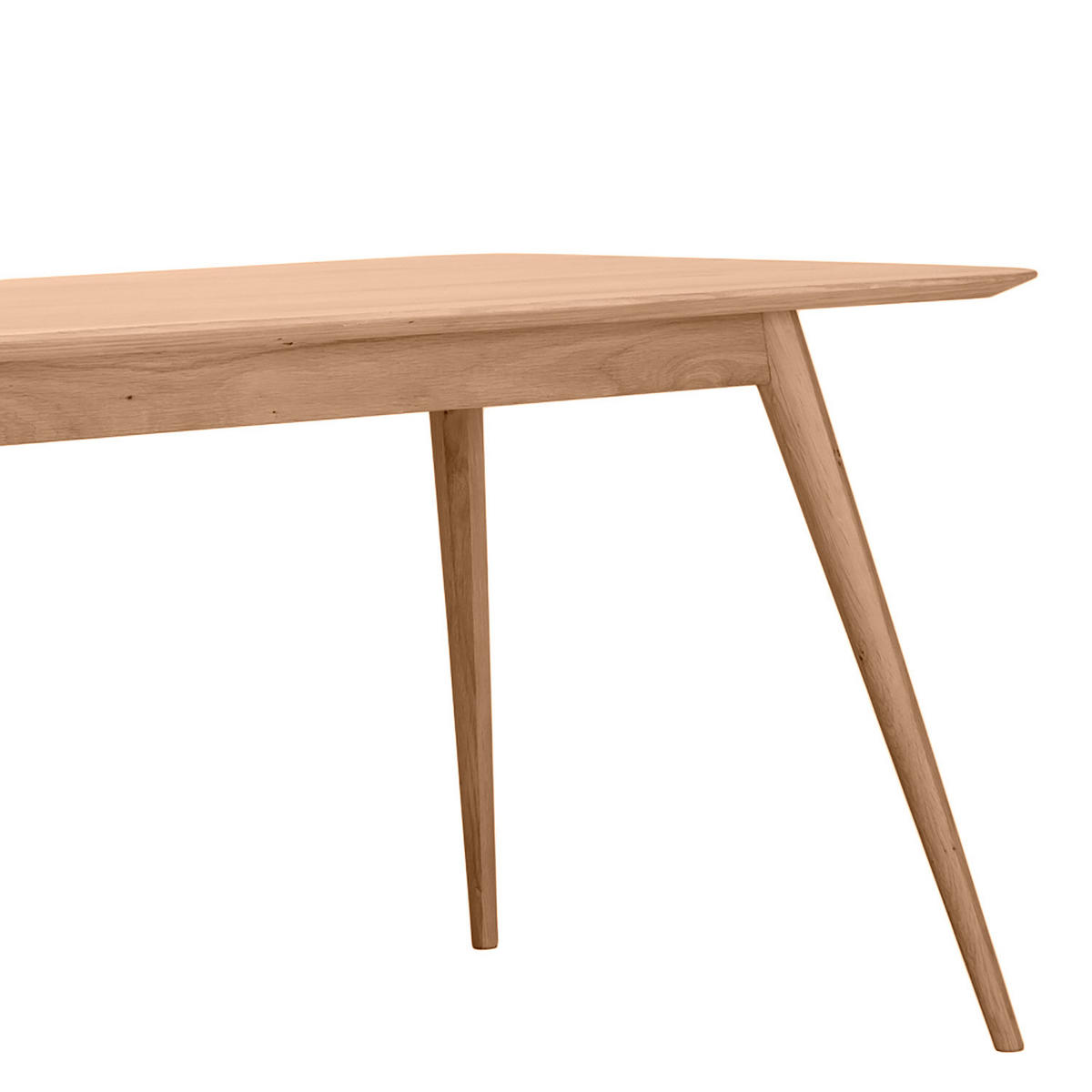 ESSTISCH - Massivholz - Eichefarben, Holz (90/180/75cm) - home24