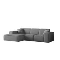 ECKSOFA Ottom Celes Premium Ascot Bukla - Graphitfarben, Holzwerkstoff/Textil (266/165cm) - Fun Möbel