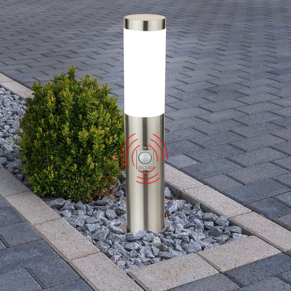 LED STEHLEUCHTE Edelstahl Silber - Silberfarben, Metall (7.6/7.6/45cm) - Globo Lighting