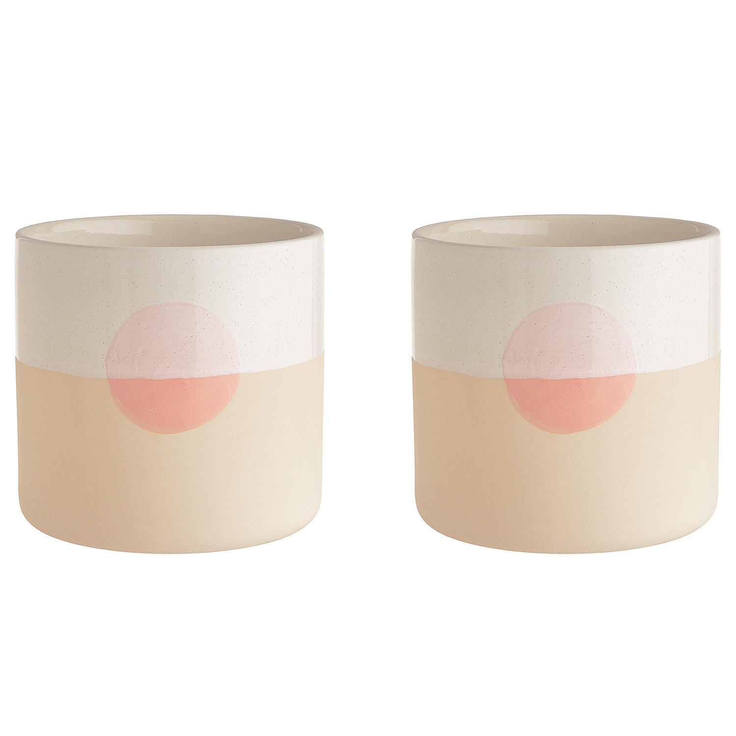 BLUMENTOPF (2er Set) Sunset - Multicolor, Keramik (15cm) - Butlers