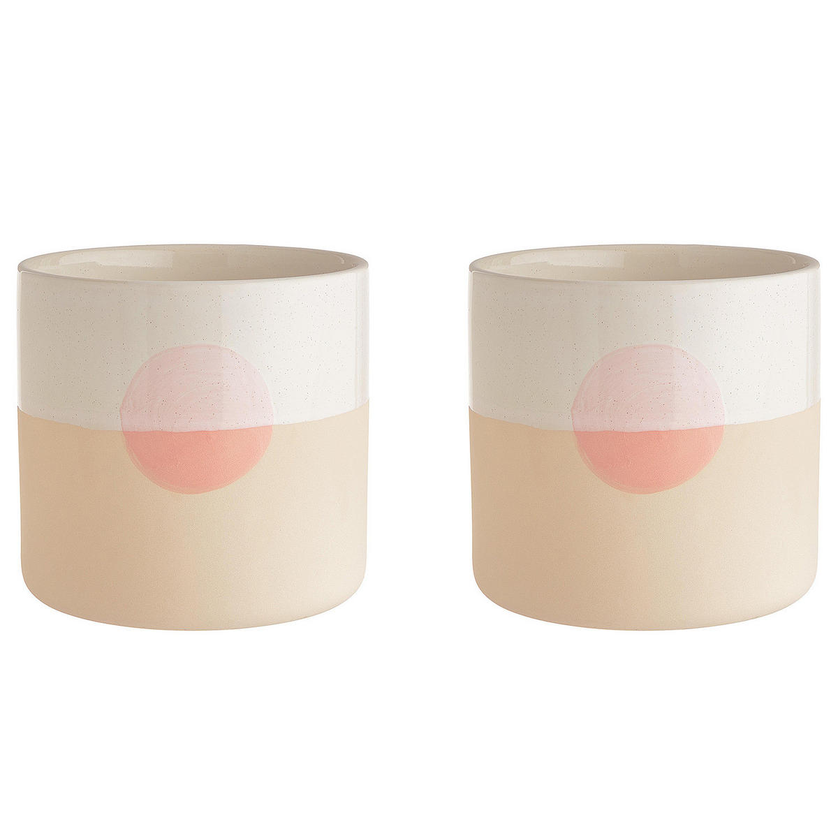 BLUMENTOPF (2er Set) Sunset - Multicolor, Keramik (15cm) - Butlers