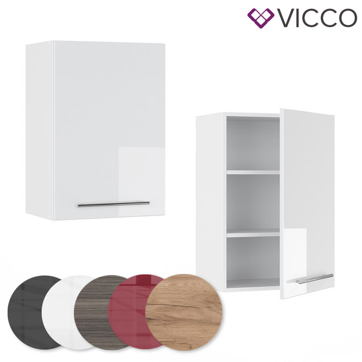 HÄNGESCHRANK Fame-Line Weiß Hochglanz 50 cm - Weiß Hochglanz/Weiß, Holzwerkstoff (50/72/34.1cm) - Vicco
