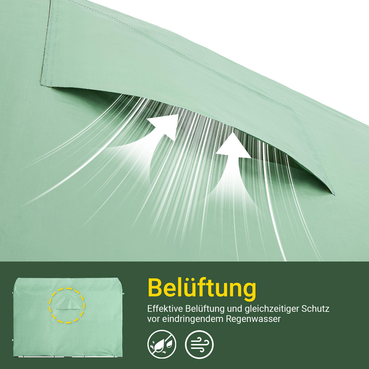 FAHRRADGARAGE Grün, 159x165x219cm - Grün, Metall (159/165/219cm) - SoBuy