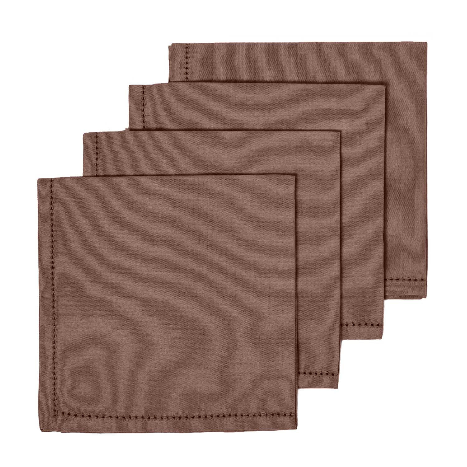 STOFFSERVIETTEN 4er-Set braun 45/45 cm, 100% Baumwolle - Braun, Textil (45/45cm) - Homescapes