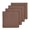 STOFFSERVIETTEN 4er-Set braun 45/45 cm, 100% Baumwolle - Braun, Textil (45/45cm) - Homescapes